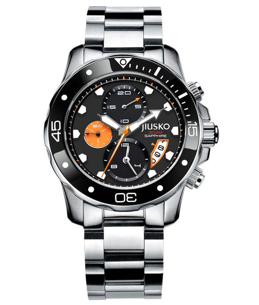 Jiusko Men's 22 Jewel Automatic 24 Hr Exhibition Caseback Skeleton Black Leather Business Dress Watch